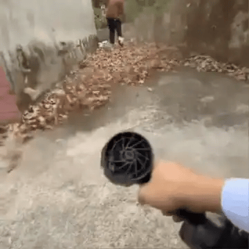 Soplador en acción